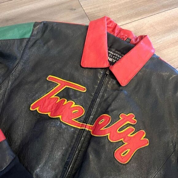 Vintage Tweety Bird Leather Jacket 1998 Looney Tunes Warner Brothers‎ Size XL - Picture 2 of 7